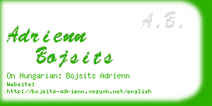 adrienn bojsits business card